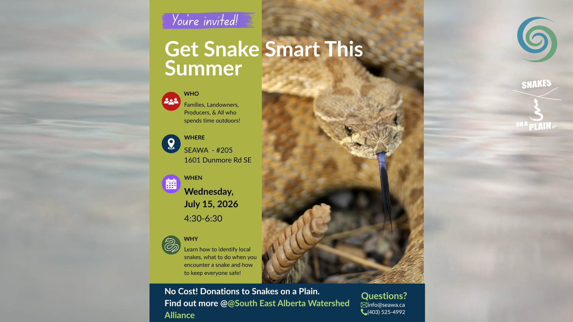 Summer Snake Awareness - Water Drop Series