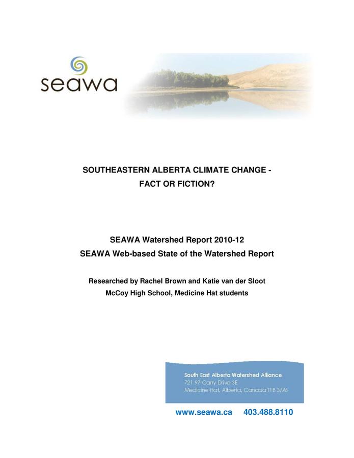 12 Seawa Wtrshdrprt 2010 12 Sealbertaclimatechangefactorfiction