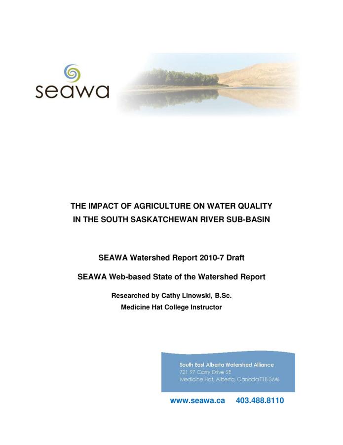 7 Seawa Wtrshdrprt 2010 7 Impactofagricultureonwaterquality