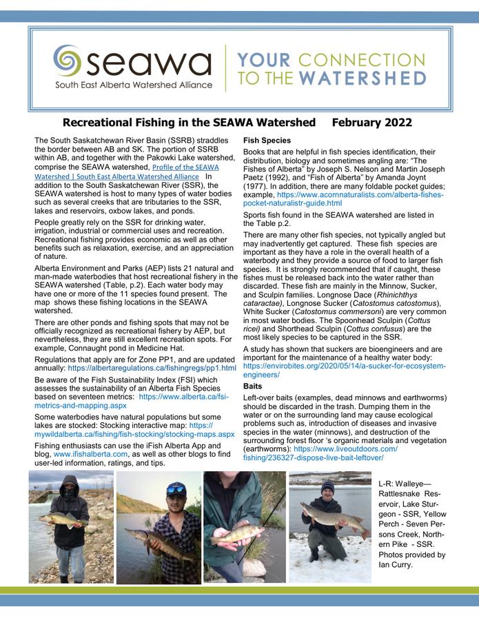 Fishing In The Seawa Watershed Feb 2022
